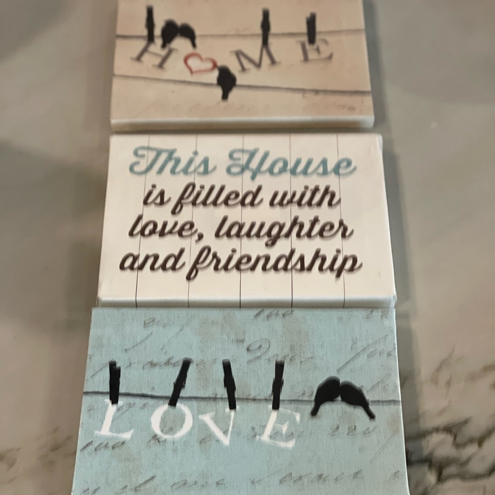 Charming Wall Decor Set with Inspirational Quotes